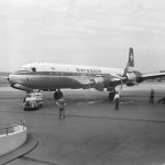 Douglas DC-7C-1229 C Seven Seas, HB-IBK "Zürich" am Boden in Zür