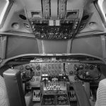 Cockpit der Douglas DC-8-32, HB-IDA der Swissair